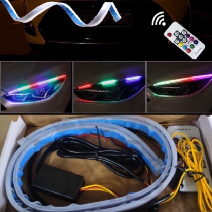 Led dẻo lắp demi xi nhan chạy đuổi kiểu Audi cho xe máy, ô tô - DC 12v