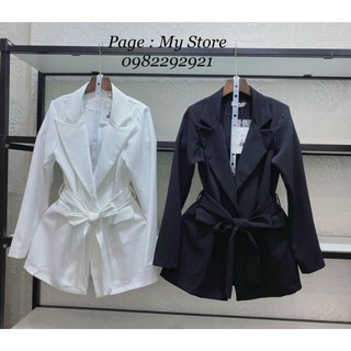 Áo Khoác Vest dài dây cột