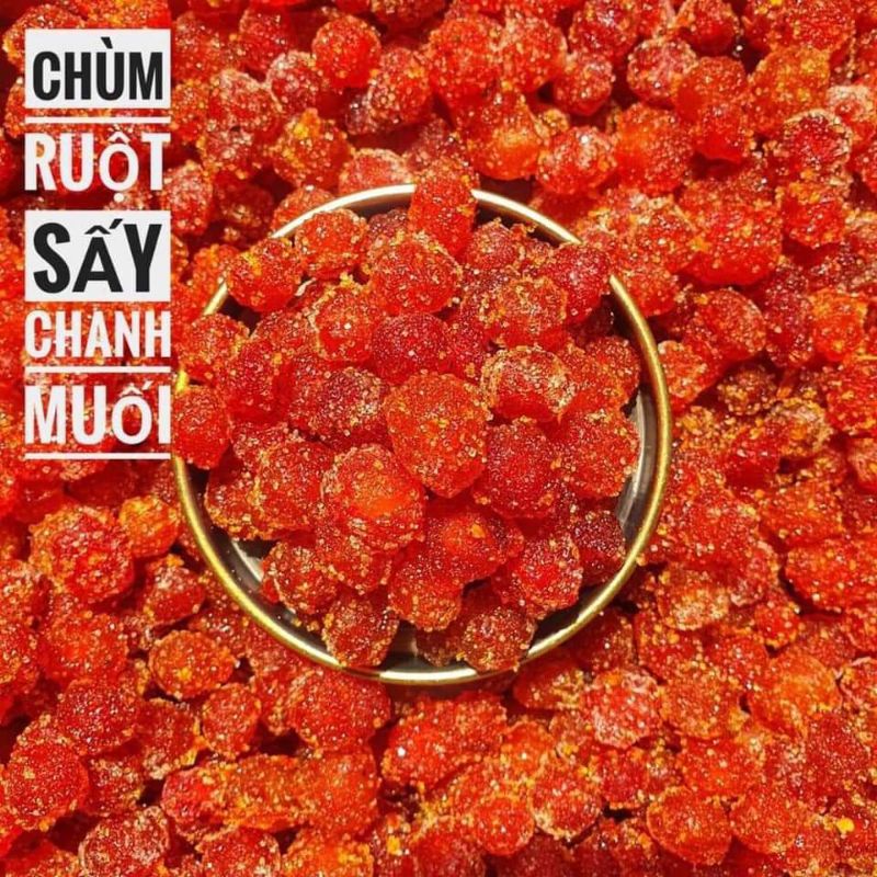 CHÙM RUỘT SẤY CHANH MUỐI ỚT LOẠI NGON HŨ 500GR - Lùn Con Food