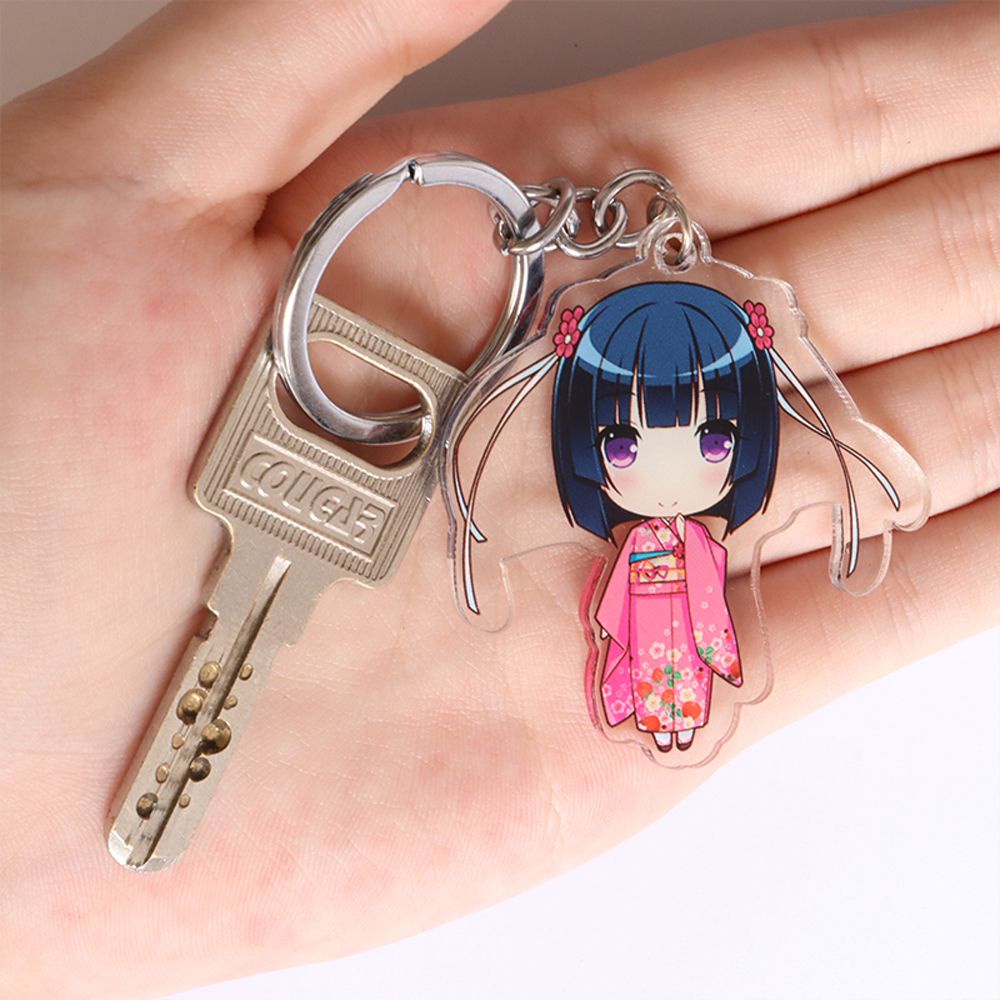 Móc khóa SKJK bằng nhựa acrylic hình anime Nekopara dễ thương chất lượng cao