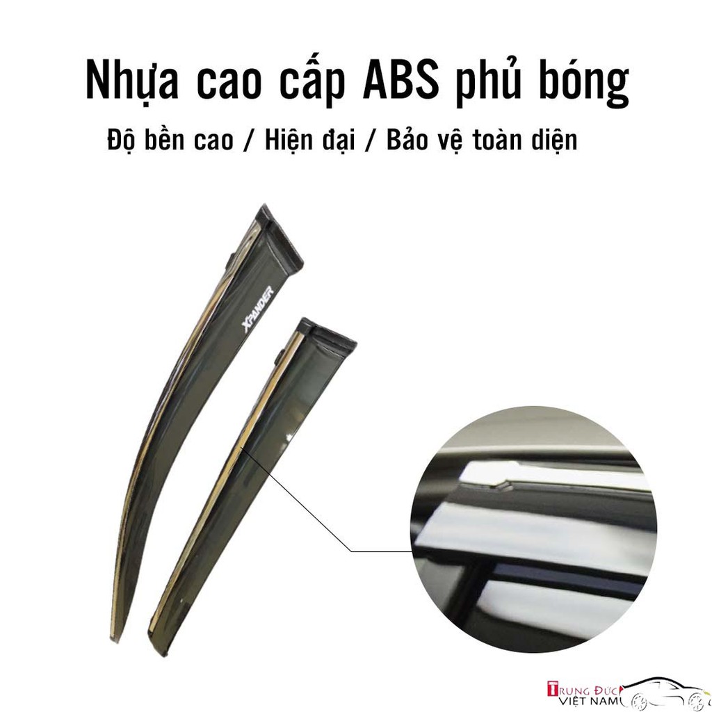 Vè mưa chỉ mạ Xpander 2018 - 2021 hàng cao cấp  ( chỉ viền inox )