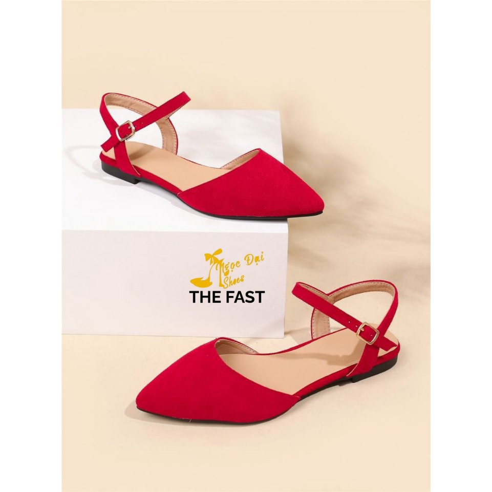 Giày sabo thấp mũi nhọn hậu dây xăng đan dễ thương mới NĐ57