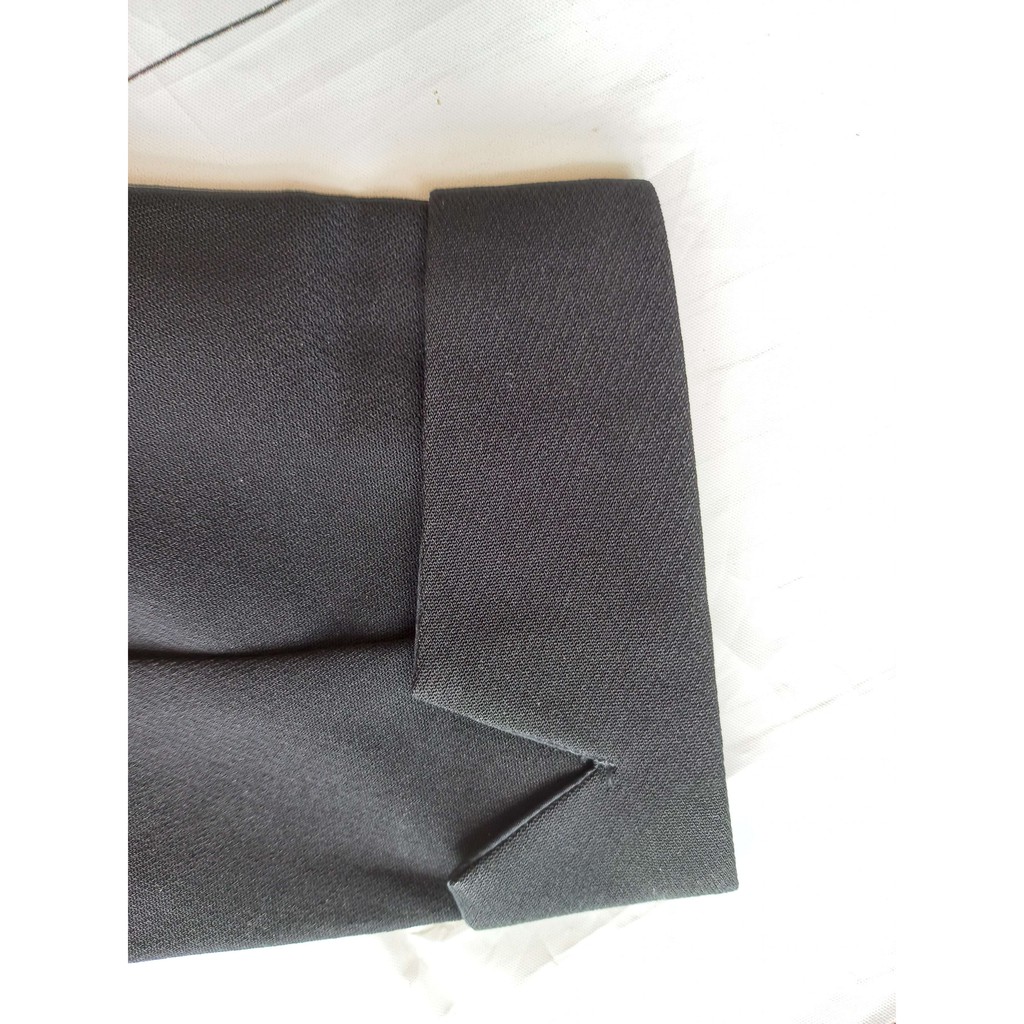 Áo vest nữ công sở tay lỡ HATOP cao cấp màu đen vải tuyết mưa loại 1 AVLD401