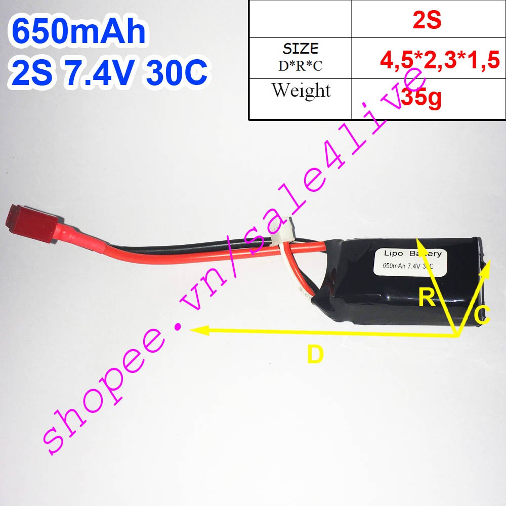 Pin 2s 3s 650mAh 1100mAh 2200mAh