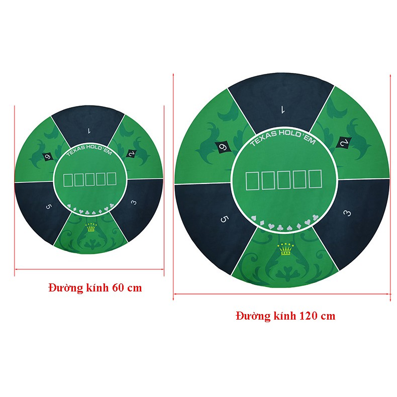 Khăn trải bàn Poker , bài tây in hình lá bài , thảm Poker , thảm cao su ,  Đệm cao su cao cấp