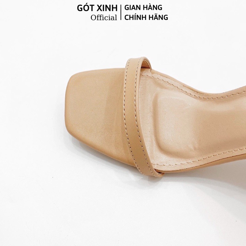 Giày sandal cao gót cao 5cm da mềm gót vuông siêu xinh CG-0466