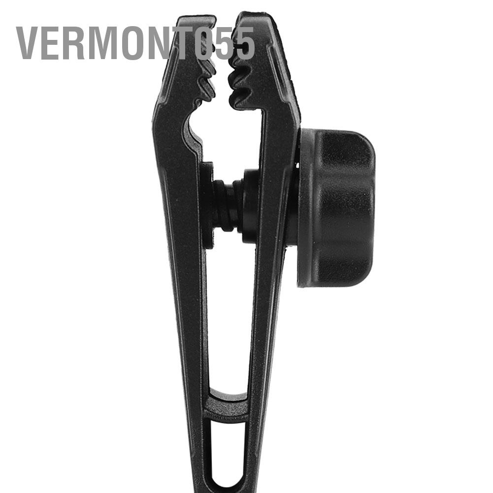 Vermont055 10 cái Lều nhựa ngoài trời Kẹp Khóa Bạt Tarp Cố định Cắm trại Phụ kiện Màu đen