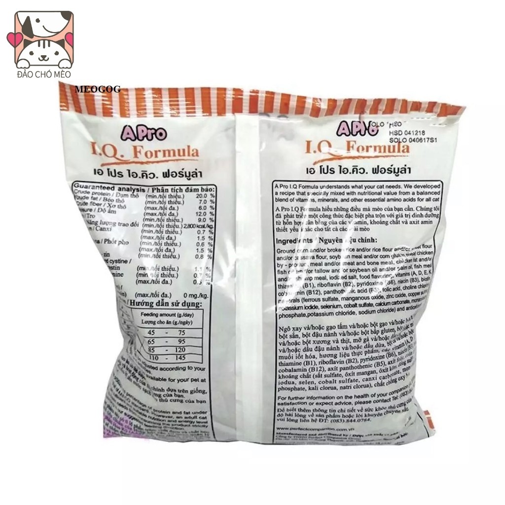 Thức ăn hạt khô cho chó mèo APro IQ Formula 500g cao cấp - Đảo Chó Mèo