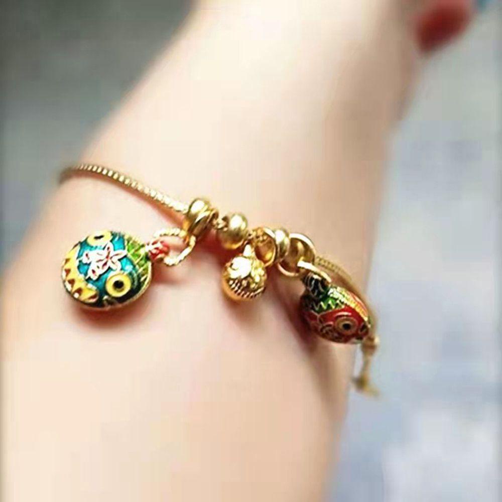 Vòng Tay Dây Da Mặt Hình Quái Vật VANES1|Phụ Kiện Làm Đồ Thủ Công Nhỏ Giọt Tráng Men Màu Xanh Dương Chuyên Dụng