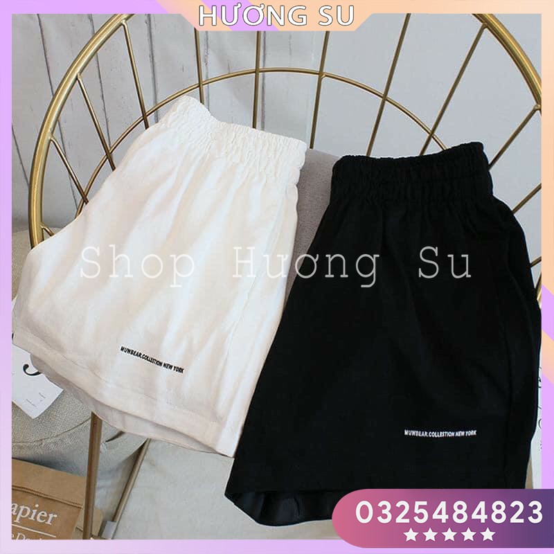 quần shorts basic dòng chữ nhỏ-HươngSu-(PVN1151)