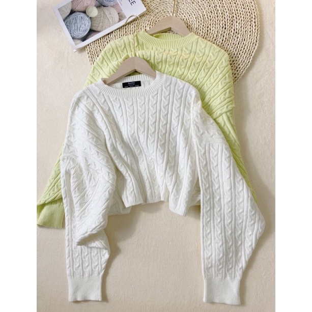 áo len dáng lửng Bershka