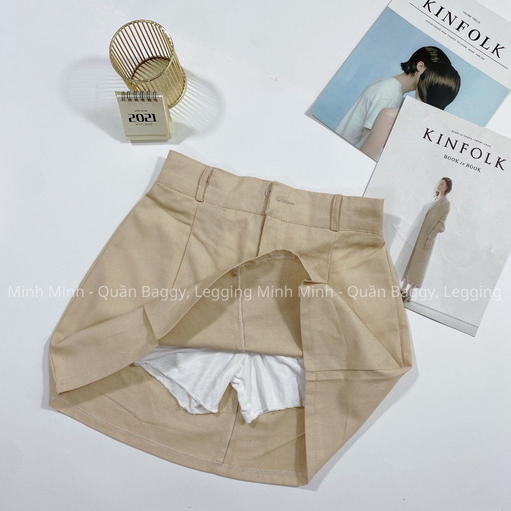 Chân Váy Ngắn Liyan Dáng Chữ A Chất Liệu Kaki Có Quần Chống Lộ M241, Chân Váy Xoè Lưng Cao Cạp Chun Sau Dễ Phối Đồ