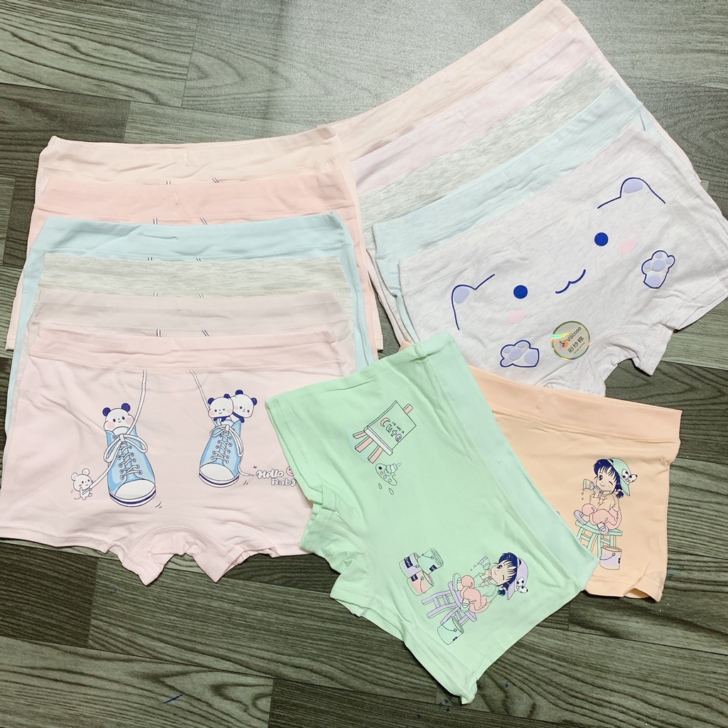 Quần Chíp Bé Gái,Quần Lót Bé Gái combo 4 cái Kháng Khuẩn vải Cotton phong cách Hàn Quốc