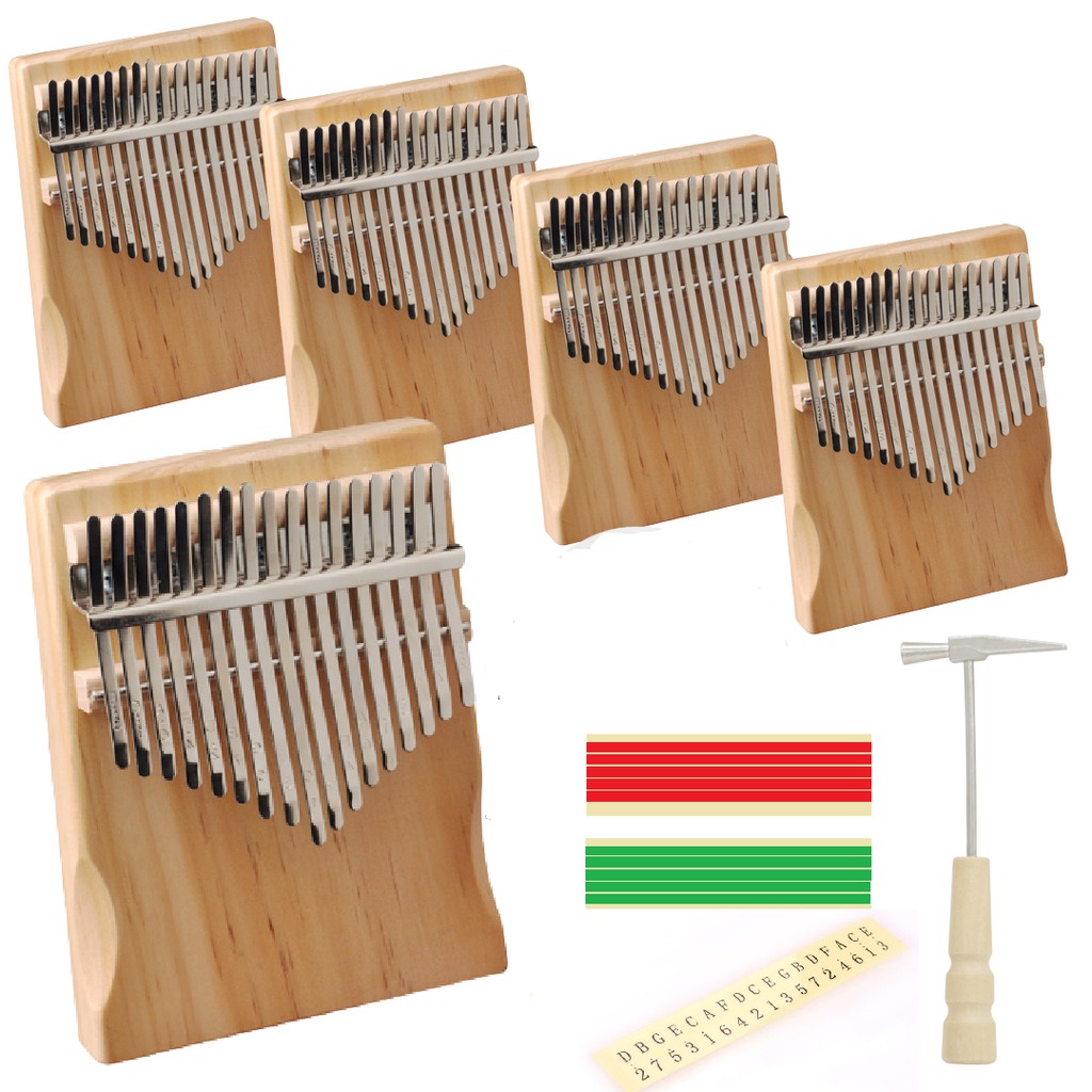 Đàn kalimba nhà làm loại 17 phím gỗ cây xoài nguyên khối JLIM75  tặng stick màu Handmade bảo hành 12 tháng