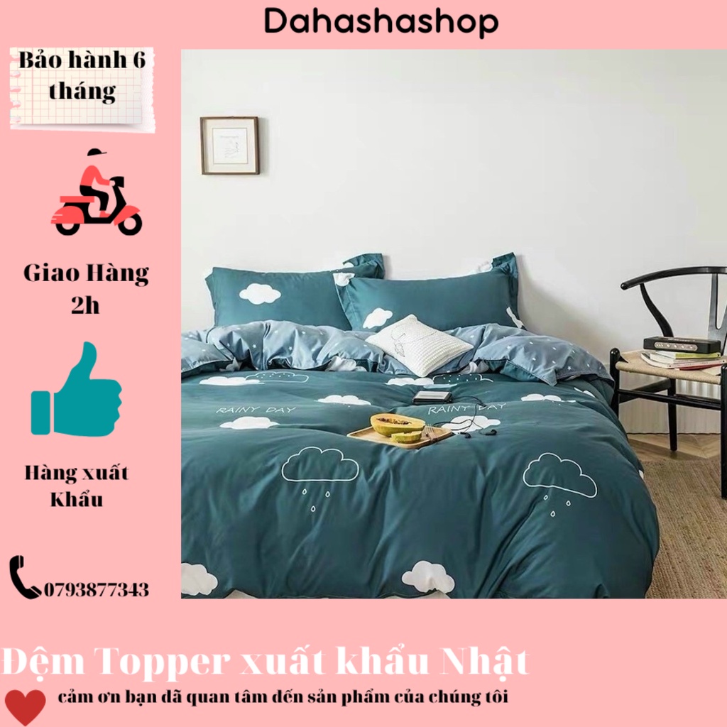 Vỏ bọc Nệm Topper2 Mặt có khóa kéo, kích thước 1mx2m, 1m2x2m, 1m4x2m, 1m6x2m, 1m8x2m 2mx2m