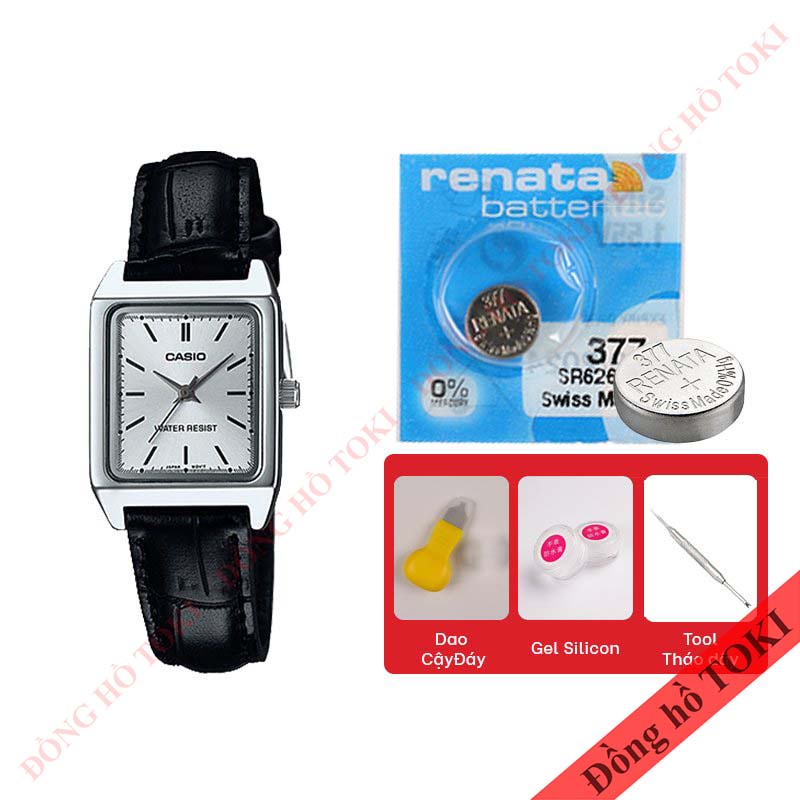 Pin thay cho đồng hồ đeo tay casio LTP-V007 dây da dây kim loại các màu