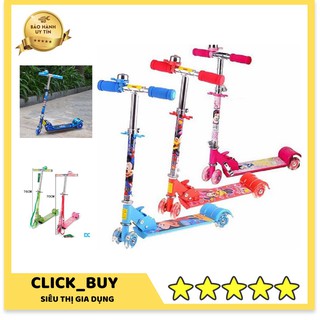 Xe Trượt Scooter 3 Bánh Phát Sáng, Có Chuông Cho Bé (GIAO MÀU NGẪU NHIÊN)