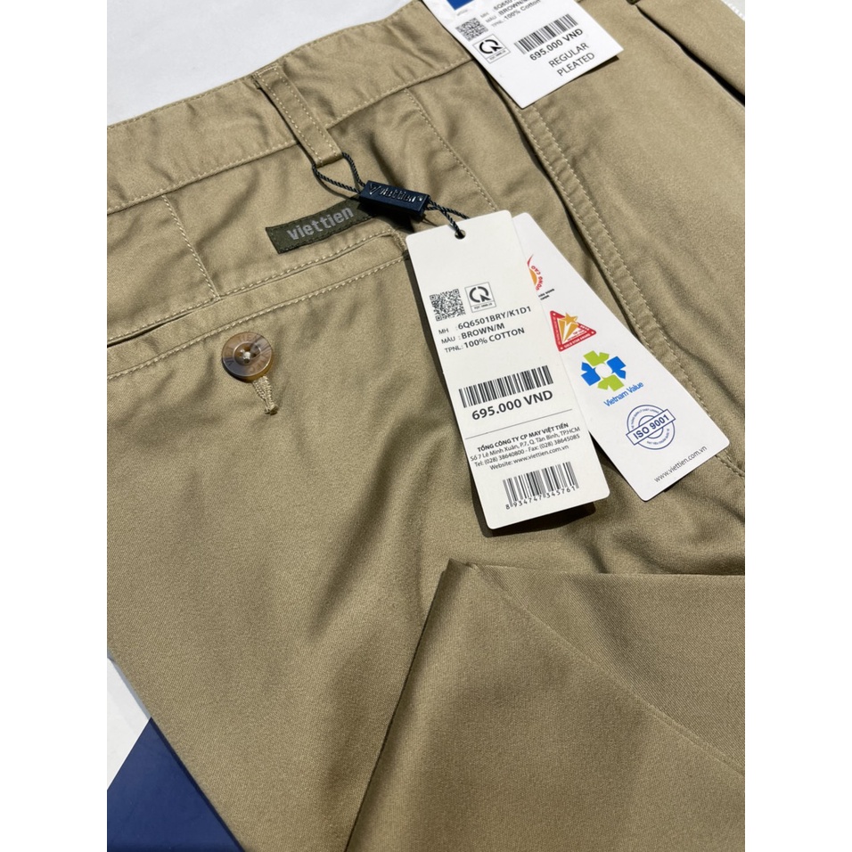 Quần kaki Việt Tiến 1 ly 6501 có size lớn