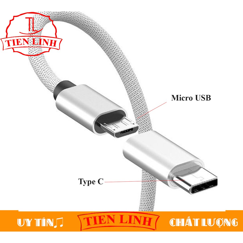Đầu Chuyển Đổi Từ Cổng Micro USB 2.0 Cái Sang USB 3.1 Type C Cho Samsung (Màu đen)