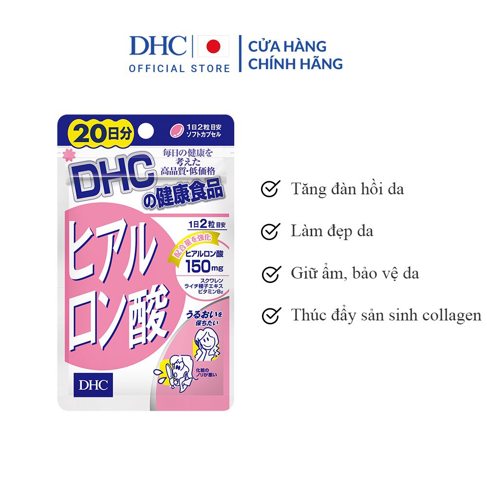 Viên Uống DHC Hyaluronic Acid Giúp Giữ Ẩm, Cấp Nước Cho Da Căng Mịn - 30 ngày