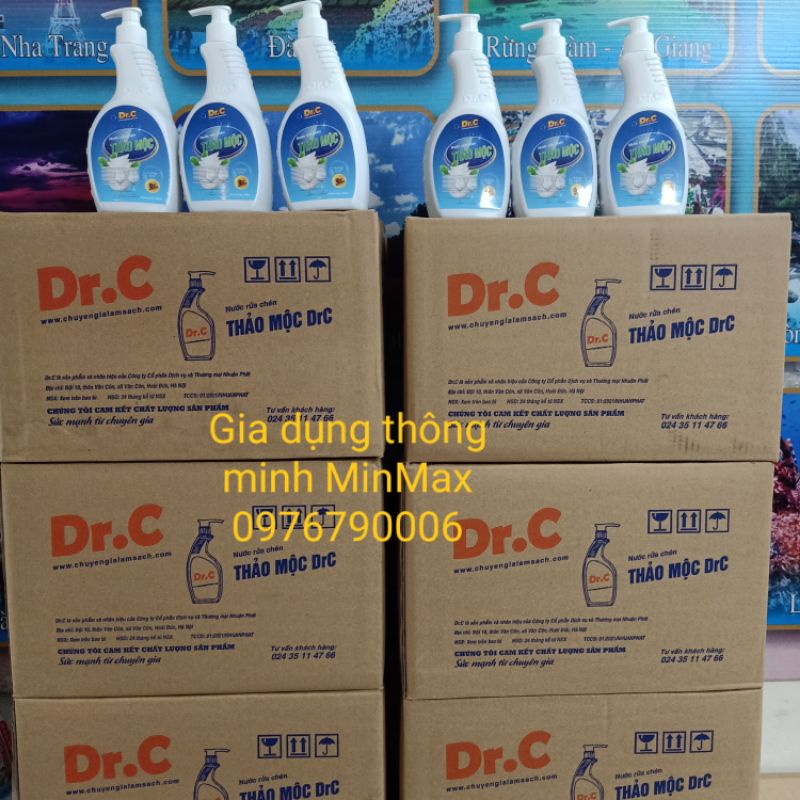 Nước rửa chén Thảo mộc Hương Quế Dr.C không hại da tay - Hàng chính hãng loại 500ml