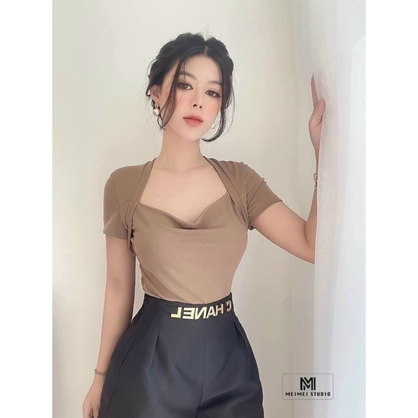 Áo cổ đổ ngắn tay