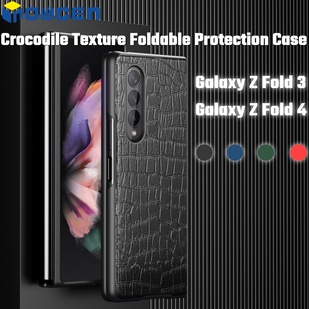 Ốp Điện Thoại Da Cá Sấu Mềm Gấp Gọn Chống Dấu Vân Tay Nhiều Màu Sắc Cho Samsung Galaxy Z Fold 4 Fold 3