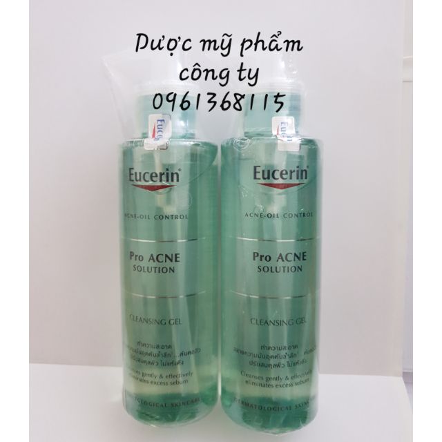 Sữa Rửa Mặt Da Mụn da dầu Eucerin Pro ACNE Gel 200ml