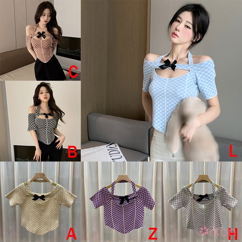 Áo Thun Ngắn Tay Thắt Nơ Phong Cách Hàn Quốc Dành Cho Nữ