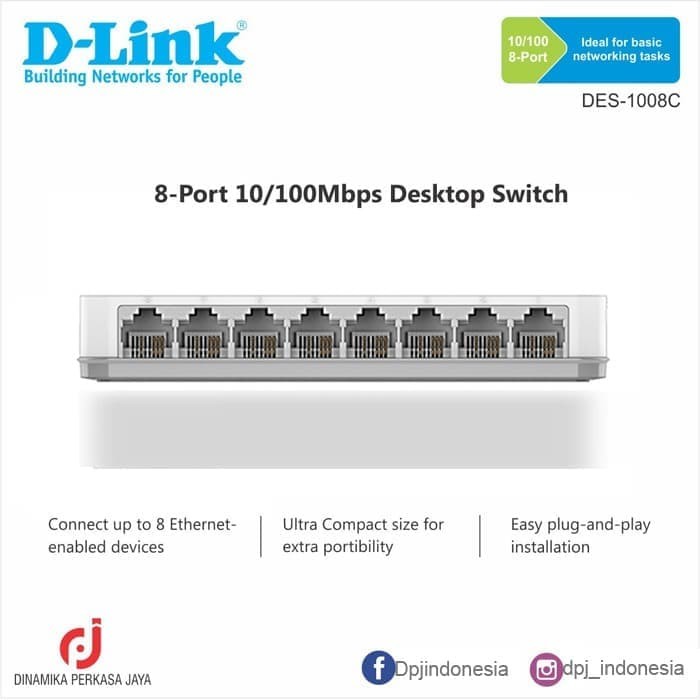 Công Tắc Hub 8 Cổng D-Link Des-1008C