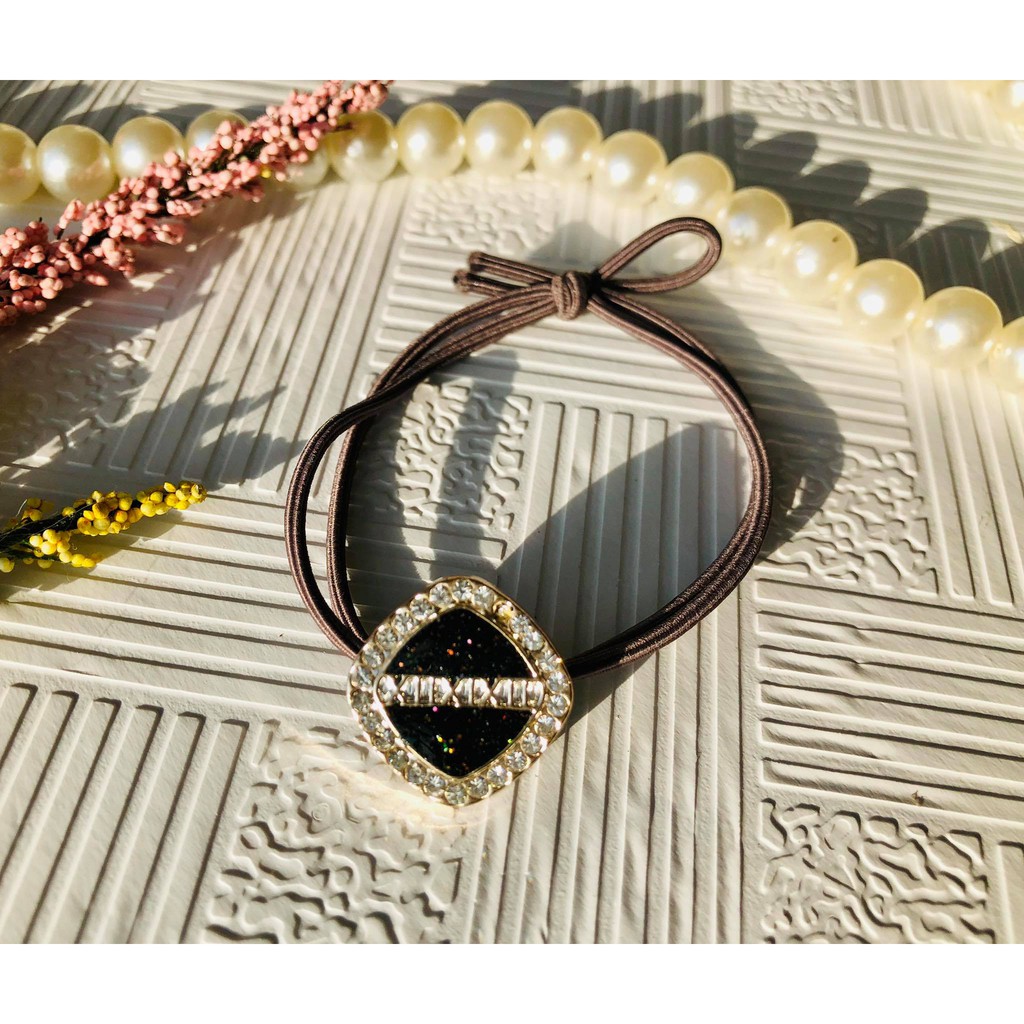 Dây buộc tóc đính giả đá siêu xinh cho nữ