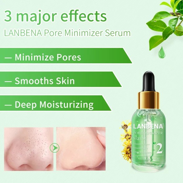 Serum tinh chất se khít lỗ chân lông LANBENA loại bỏ mụn đầu đen hiệu quả mới (new)