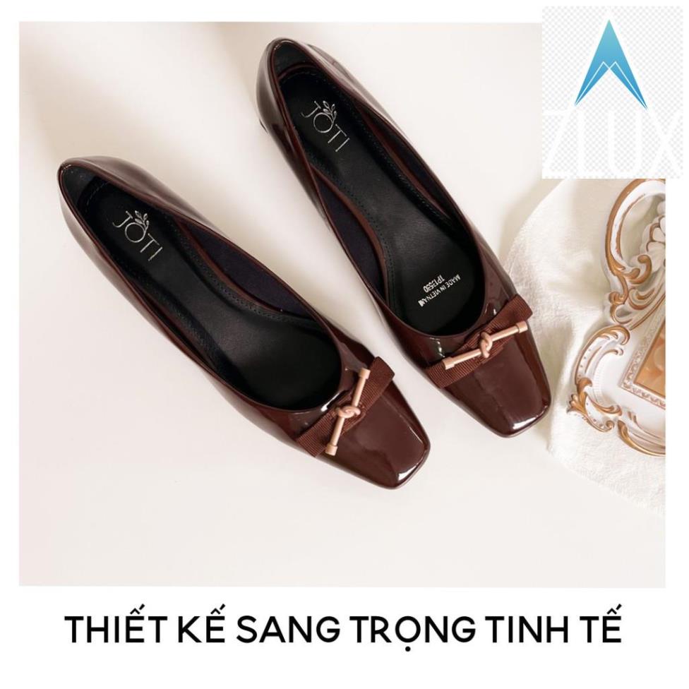 💇 Giày Cao Gót Nữ JOTI Alva 3278AU4 - Mũi Vuông Bít Gót Đế Vuông Cao 3cm Da Bóng - Mang Công Sở Dự Tiệc 💇