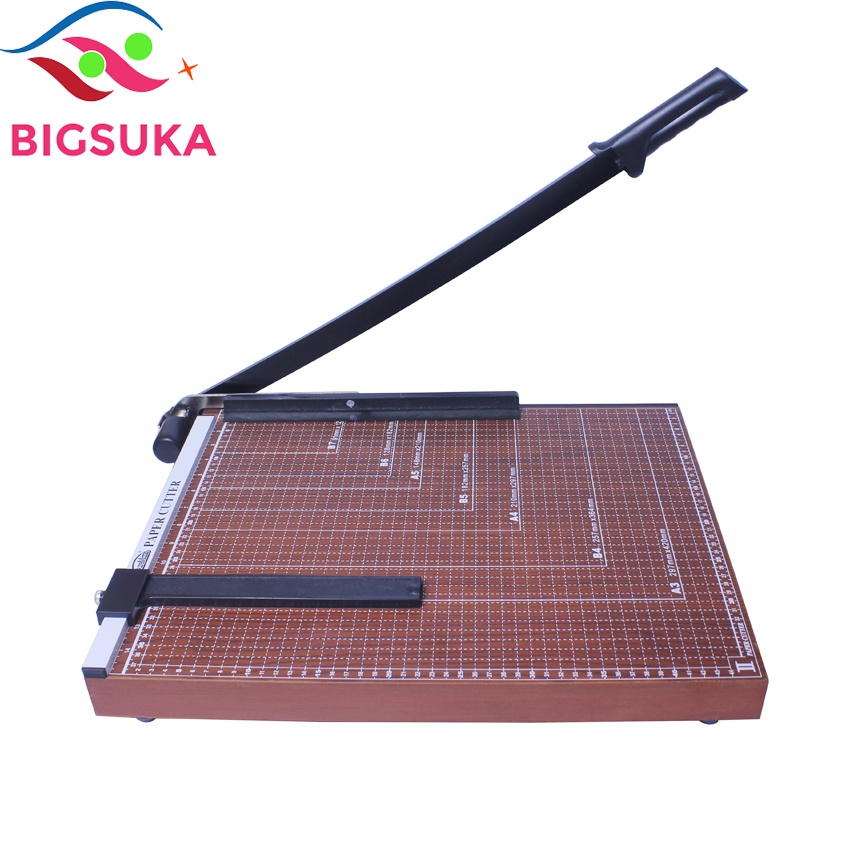 Bàn cắt giấy A4 sắt gỗ Suremark (30.4x20.5cm) có cữ chặn giấy tiện lợi BIGSUKA