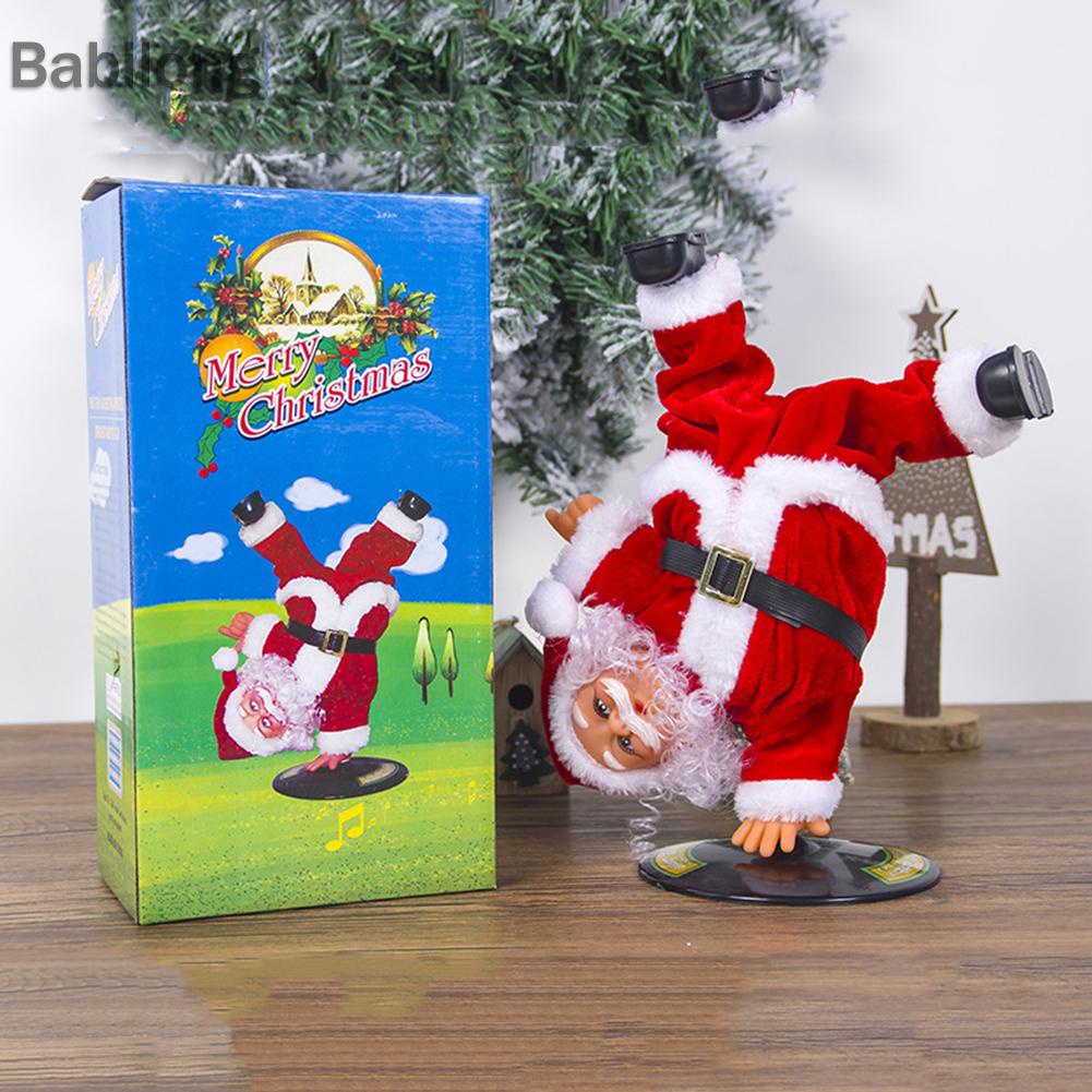 Búp bê ông già nô-en nhảy múa xoay được có nhạc dùng trang trí nhà cửa dịp giáng sinh