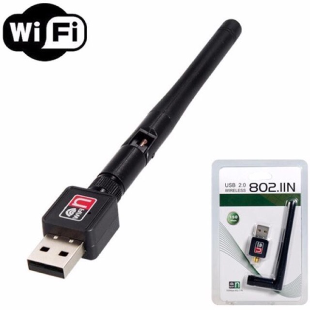 [SALE 10%] Card mạng không dây, thiết bị thu wifi nano 802.11n có anten | BigBuy360 - bigbuy360.vn