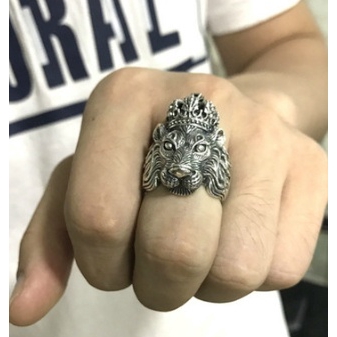 LION Nhẫn Nam Hình Vua Sư Tử Phong Cách Punk