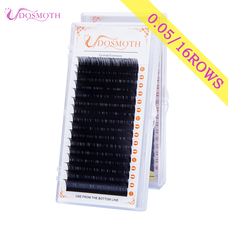 Lông Mi Giả Mềm Mại 0.05 B / C / CC / D 16Rows Chất Lượng Cao