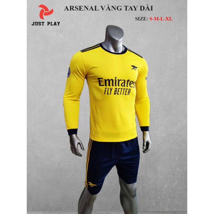 Áo đá banh CLB Arsenal sân nhà tay dài mới nhất mùa 2020 - 2021