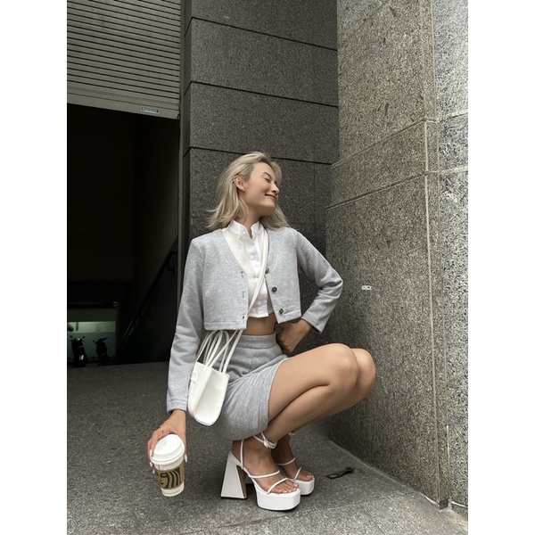 Set nỉ bông croptop lót quần