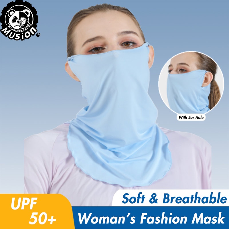 Musion Khẩu Trang Lụa Lạnh Chống Bụi Chống Tia UV Thời Trang Thể Thao Ngoài Trời Dành Cho Nữ