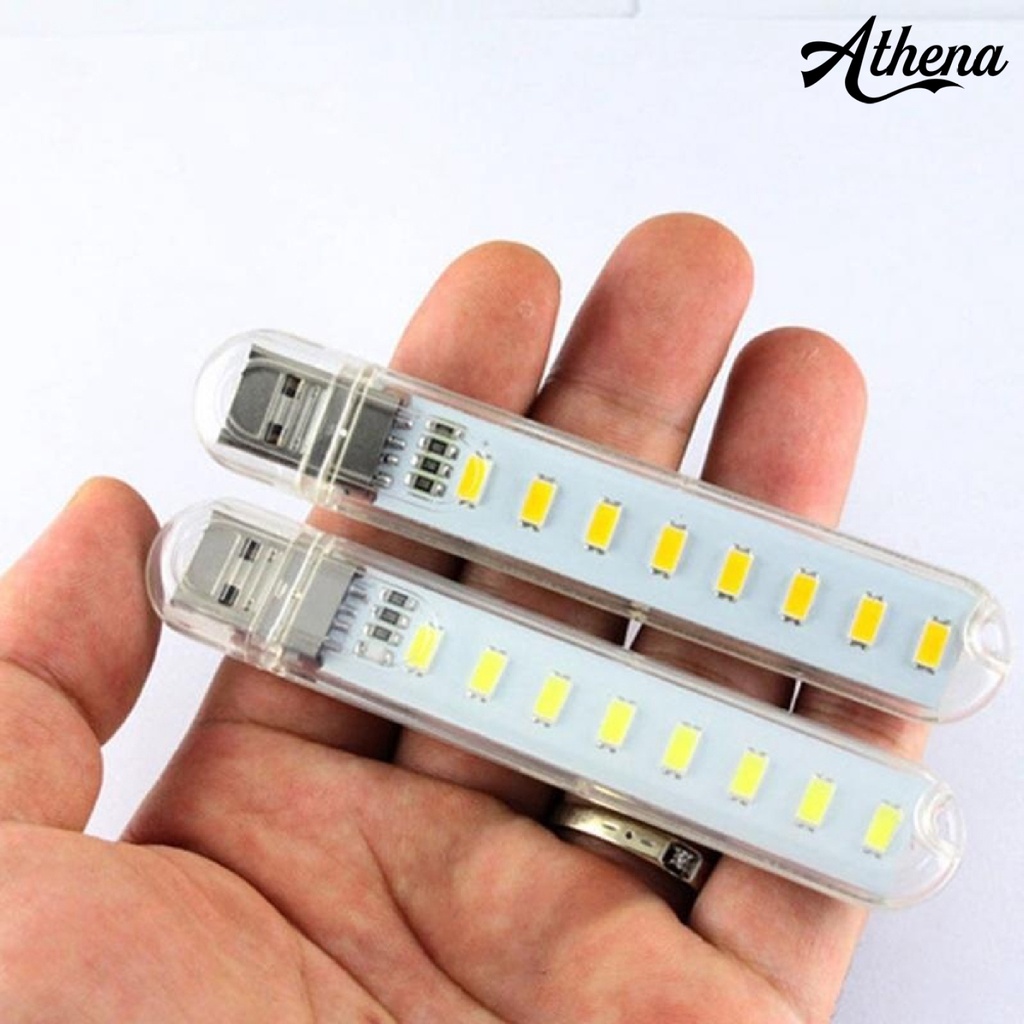 Đèn Led 8 Bóng Mini Sạc Cổng Usb Di Động Tiện Dụng Mang Theo Du Lịch