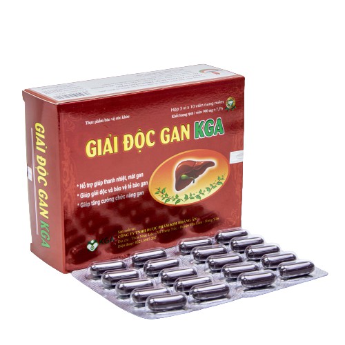 Giải Độc Gan KGA- Giúp thanh nhiệt, giải nhiệt, giải độc, mát gan- Hộp 30 viên – TNPP Dược Năng Động