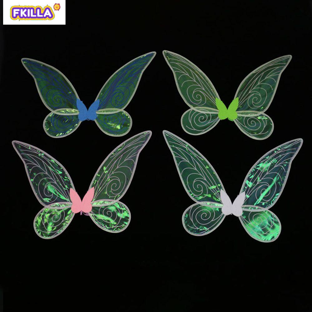Phụ Kiện Cánh Bướm Xếp Gọn Bằng Chất Liệu Organza Hóa Trang Halloween Cho Bé
