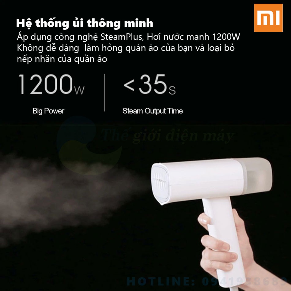 Bàn ủi hơi nước cầm tay Xiaomi Zanjia GT-306LW có thể tháo lắp cầm tay nhỏ gọn công suất 1200W