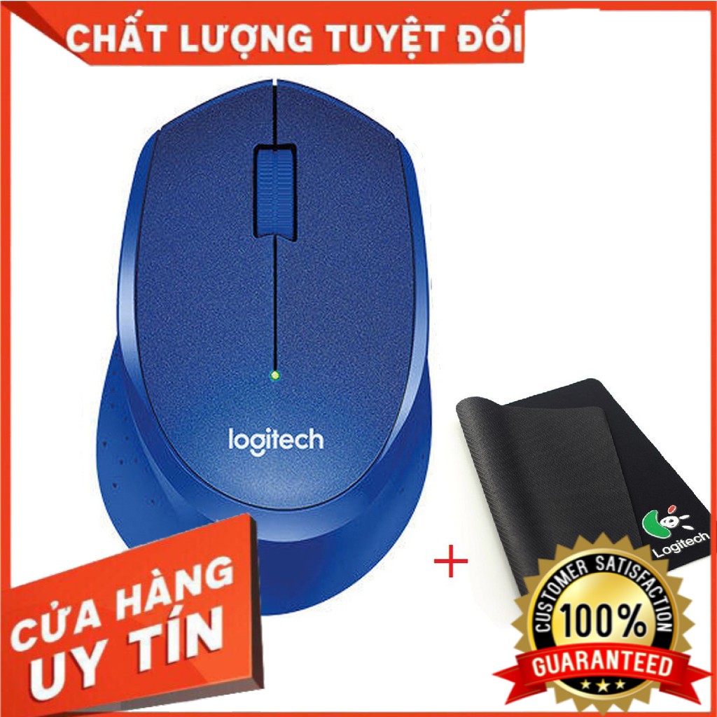 Chuột không dây logitech m330 không tiếng ồn (tặng bàn di chuột cao cấp)