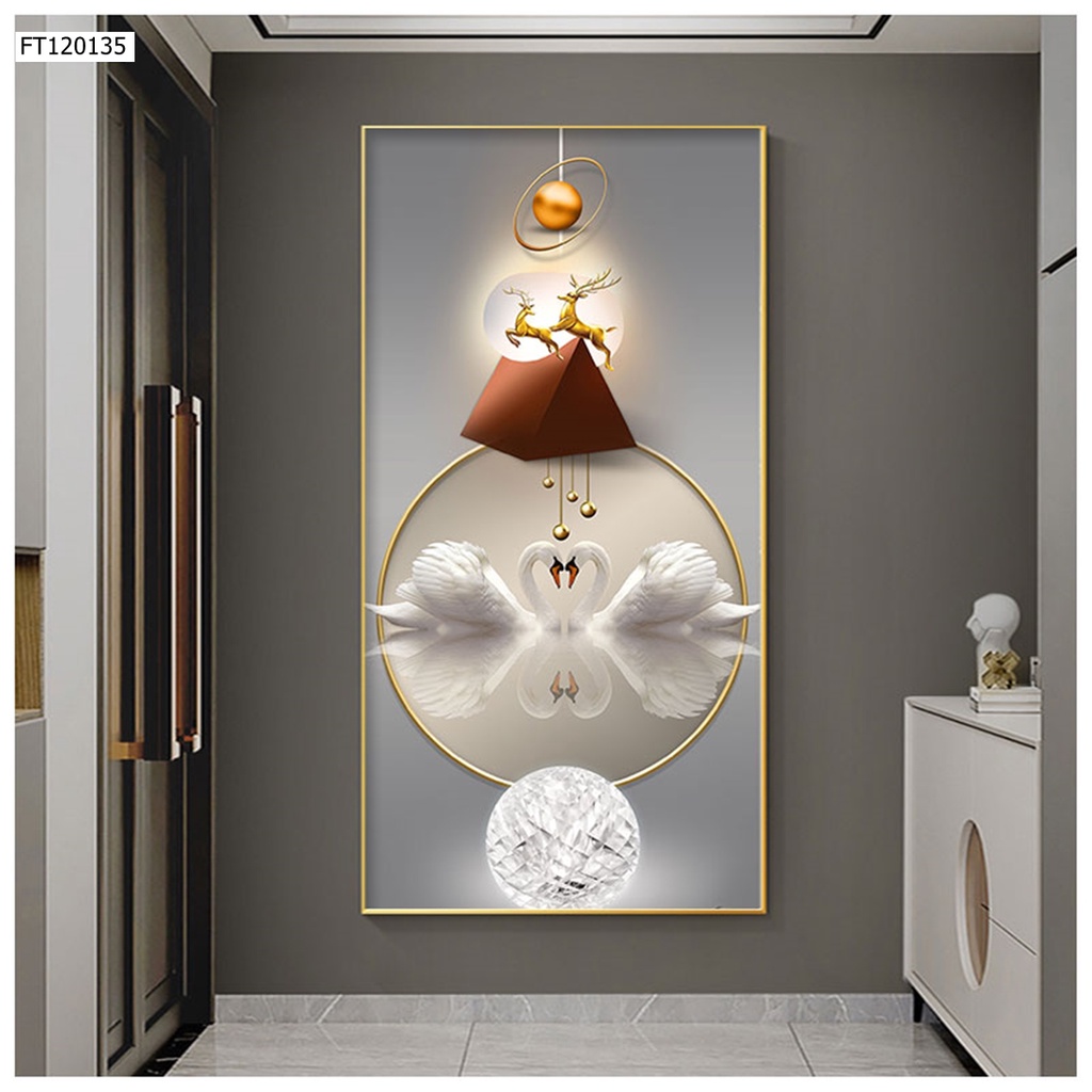 Tranh tráng gương in UV 5D Mica bóng mịn Joce.Decor No1, tranh treo tường decor bền đẹp 40 năm Ko phai màu