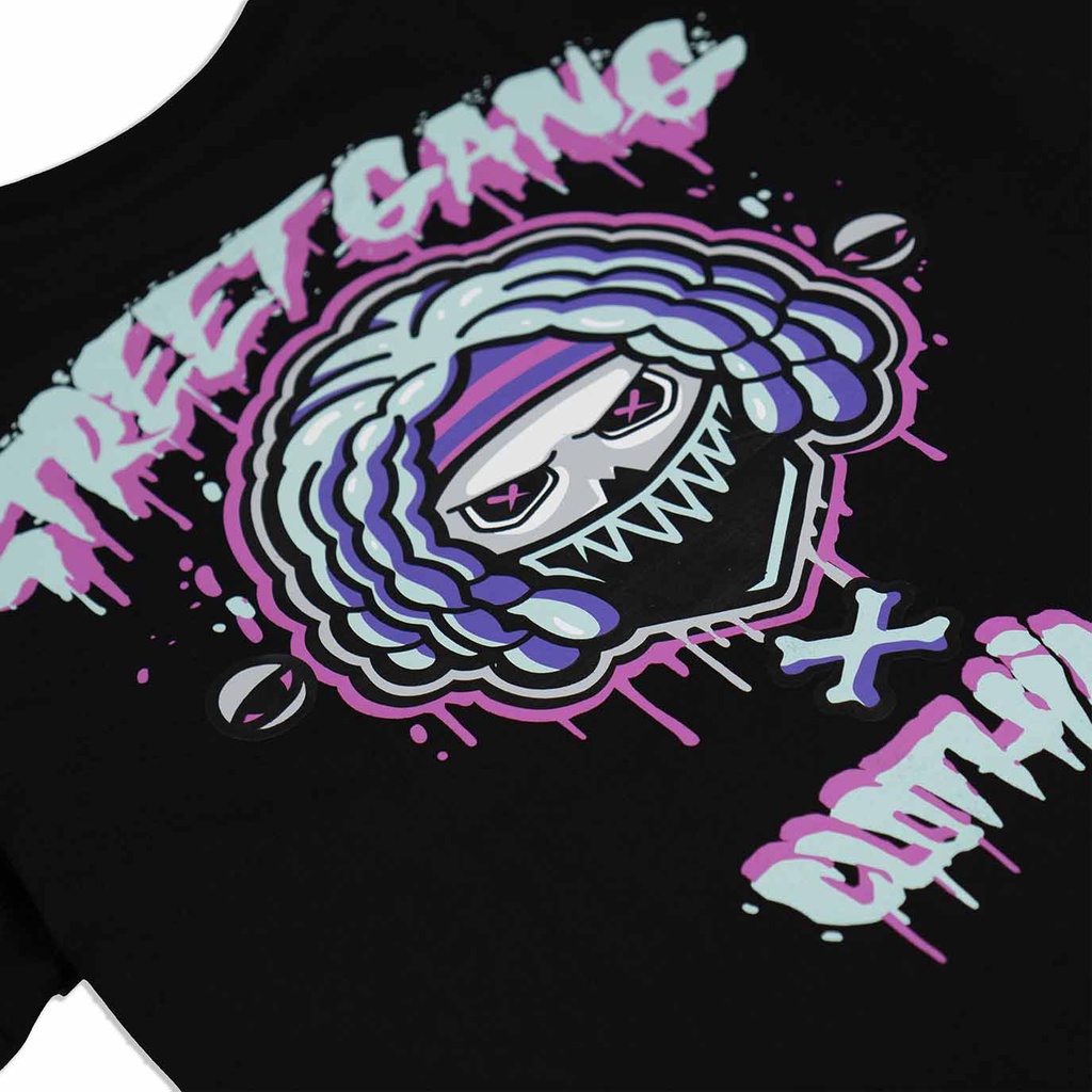 Áo thun Skull ninja neon - Đen - Street Gang