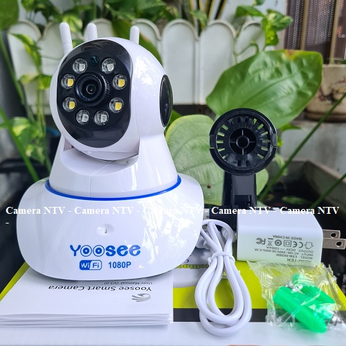 CAMERA YOOSEE 3 RÂU 8 LED HD1080 - 2.0Mps - QUAY ĐÊM CÓ MÀU KHI BẬT ĐÈN LED CHIẾU SÁNG