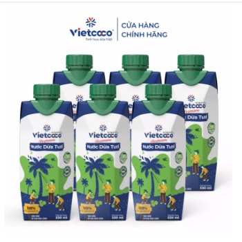 1 Thùng nước dừa tươi Vietcoco 330ml (12 Hộp)